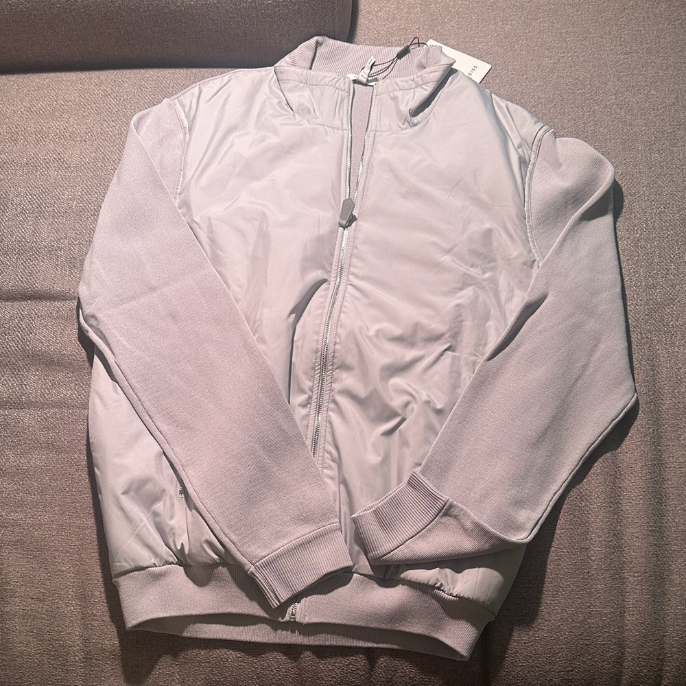 Reiss Light Gray Bomber Jacket